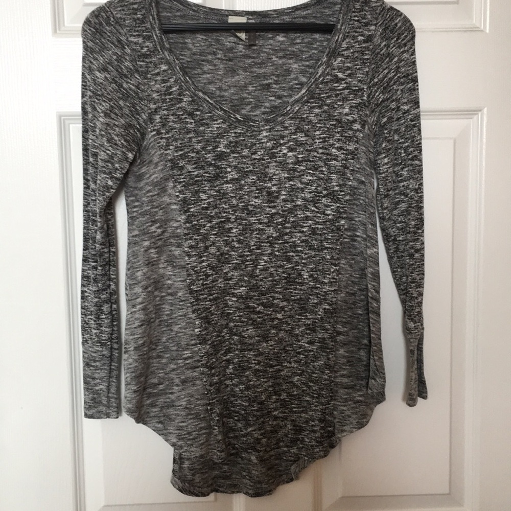 Paper crane size small long sleeve top